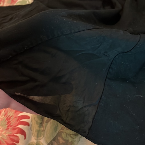 J JILL Size Medium Super Long MAXI SKIRT Trumpet Base Semi-Sheer Panels STRETCH - Picture 9 of 12